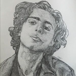 Timothee Chalamet Stippled Art Piece
